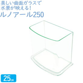 水槽 ルノアール250(28×17×25cm 7L) アクアシステム 25cm水槽 熱帯魚 金魚 メダカ 水草 オールガラス 曲面ガラス アクアリウム 用品 あす楽