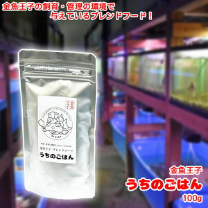 金魚 餌 えさ 金魚【金魚王子 ブレンドフード うちのごはん 育成・色揚げ 100g】スタンドパックタイプ 沈下性 水槽用品 育成用 金魚のえさ 餌 用品 エサ 金魚フード きんぎょ キンギョ 高級金