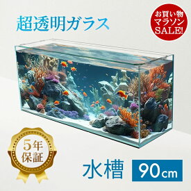 水槽 90cm ガラス水槽【90×30×40cm 98L】クリスティプレーン 90S 90cm水槽 水槽 ガラス 蓋付き フタ受け付き 保護マット付き ガラス厚8mm 26kg アクアシステム 熱帯魚 水草 金魚水槽 ガラスふた 水槽 超透明 クリアガラス 限定 オールガラス アクアリウム 送料無料
