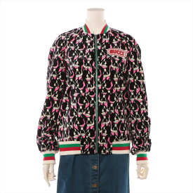 極美品 グッチ 18AW シェリー ライン ボンバー ジャケット ブルゾン ベロア ブルドッグ ドッグ 犬 523673 36 レディース TNT 1031-N20