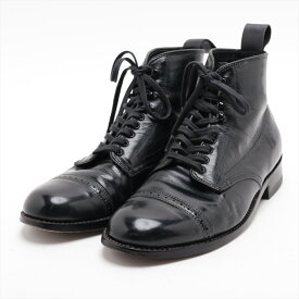 オールデン 靴 シューズ 紳士 ビジネス レースアップ レザー ブーツ 本革 ブラック 黒 メンズ MMM L26-4