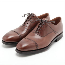 新品同様 CARMINA カルミナ レザー レースアップ ビジネス シューズ 6 革靴 靴 本革 ブラウン 茶色 紳士 メンズ EEM V42-1