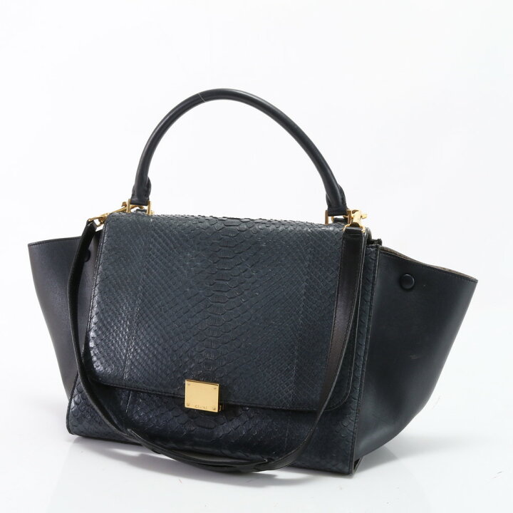 楽天市場】美品 セリーヌ トラペーズ ミディアム パイソン レザー 2WAY 
