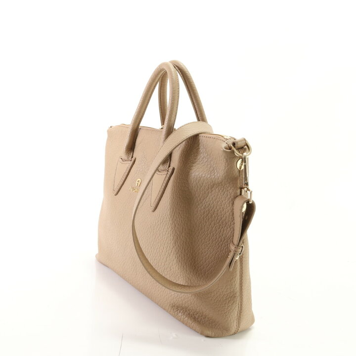 楽天市場】極美品 AIGNER アイグナー ベージュ レザー 2WAY ショルダー  