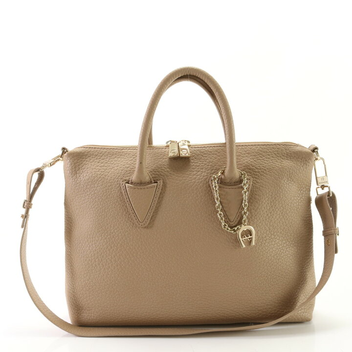 楽天市場】極美品 AIGNER アイグナー ベージュ レザー 2WAY ショルダー  
