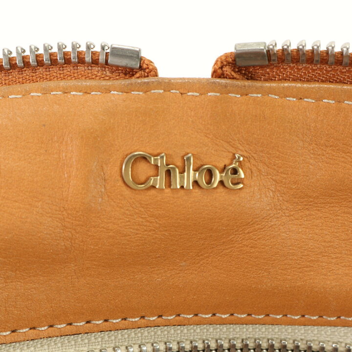 楽天市場】美品 クロエ パディントン ミディアム レザー トート バッグ  
