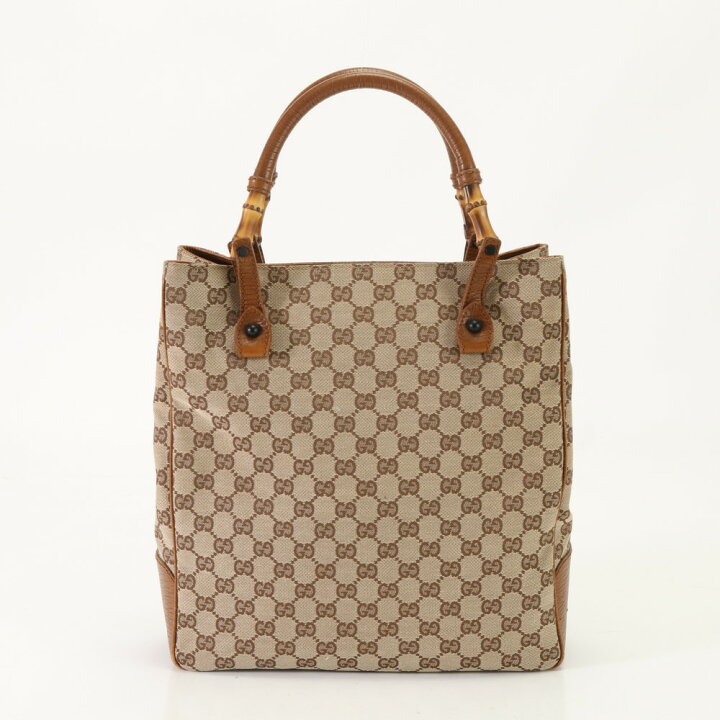 楽天市場】美品 グッチ バンブー GGキャンバス トート バッグ 肩掛け  