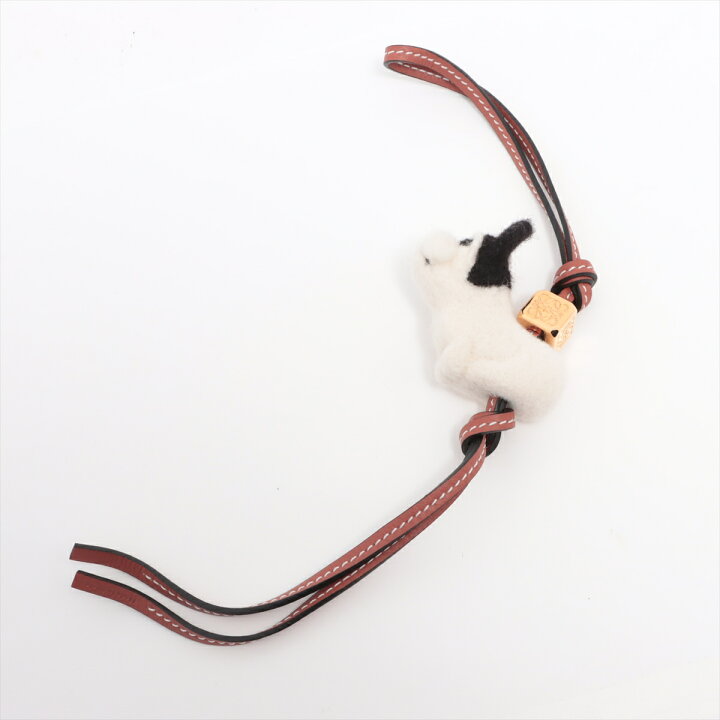 楽天市場】極美品 ロエベ フェルト パピー 犬 バッグ チャーム 