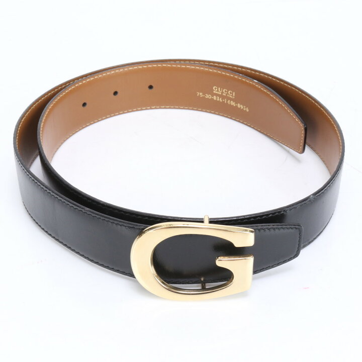 楽天市場】極美品 グッチ G ロゴ レザー ベルト ゴールド バックル  