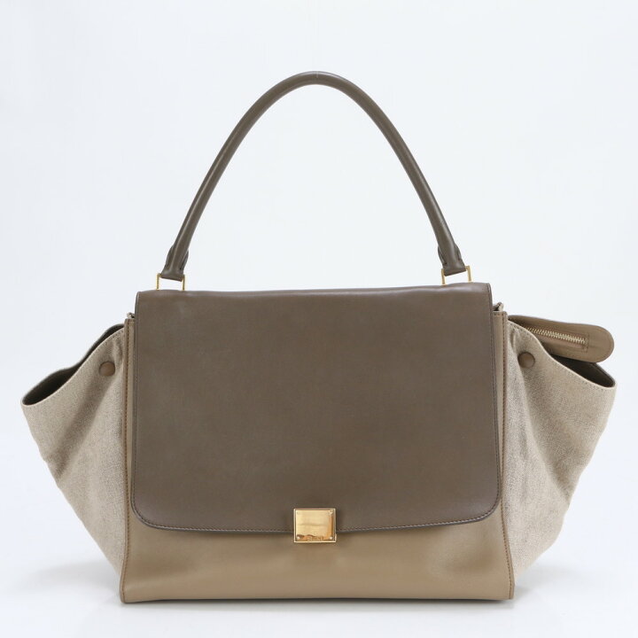 楽天市場】美品 セリーヌ トラペーズ レザー キャンバス ショルダー  