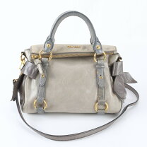 楽天市場】miumiu 2wayバッグ サイドリボンの通販