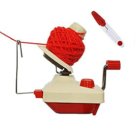 玉巻き器, ポータブル手糸巻き機ボール 家庭用糸玉ワインダー手巻き機 使いやすい 編み物キット 手芸用品 + はさみ