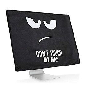 kwmobile 対応: Apple iMac 24" モニター防塵カバー - PC カバー ホコリよけ - キーボード マウス ポケット付き Don't touch my Macデザイン
