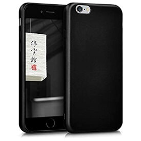 kwmobile 保護ケース 対応: Apple iPhone 6 / 6S - スマートフォン カバー TPU保護 メタリック メタリック黒色