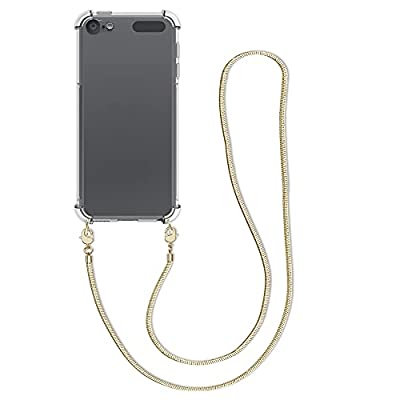 kwmobile 対応: Apple iPod Touch 6G   7G (6代目・7代目) ケース クリアケース ショルダー ストラップ付 落下防止 TPU 透明 ゴールド