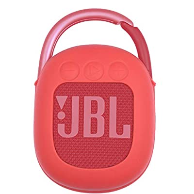 JBL CLIP4 Bluetooth ポータブルスピーカー 専用保護収納シリコンケース- Aenllosi (レッド)