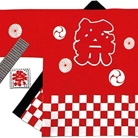 祭りはっぴ [帯・手拭い付き] 市松柄 大人用Mサイズ （赤） KH-20116