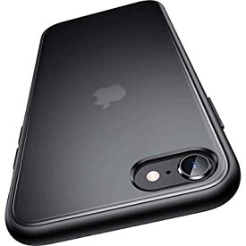 【触り心地 最高！】Meifigno iPhone SE ケース iPhoneSE第2世代 ケース iPhone8 ケース iPhone7ケース 超耐衝撃 ワイヤレス充電 指紋とスクラッチ防止 薄型4.7インチ(半透明 マット ブラック 黒)