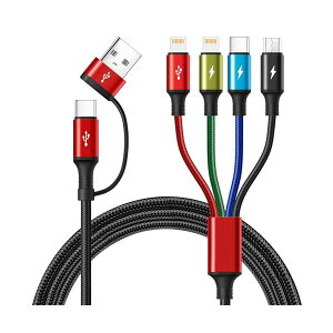 �y���������zusb type - c �P�[�u�� 6in1 �[�d�P�[�u�� 3in1 �A�C�z���[�d�P�[�u�� 1.2m usb �P�[�u�� �}���` �A�_�v�^�[�ϊ� usb-a/c to �^�C�vc/�}�C�N�� usb/���C�g�j���O iPhone 17 16 15