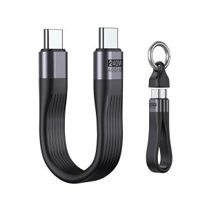 �y���������z240W USB4.0�Ή� USB C�P�[�u�� 13cm ���Z ���t�� �����^�ѕ֗� PD3.1�}���[�d 8K60Hz �f���o�� 40Gbps �����f�[�^�]�� Thunderbolt3/4�Ή� 1Phone16 15 MaBook 1Pa