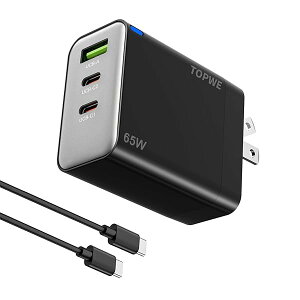 �y���������z65W �}���[�d�� Type-c 3�|�[�g�i2��USB-C�|�[�g�{1��USB-A�|�[�g�j�y�ʁEPD�Ή��E�����[�d�E�܂��ݎ��EPSE�Z�p��E�����^�я[�d�� MacBook iPad iPhone Galaxy Android Xperi