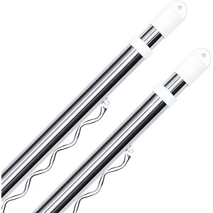 物干し竿 洗濯物干し ステンレス 伸縮物干し竿 継ぎ ハンガー掛け付き 2.1~3m 2本セット 洗濯竿 屋外 室内 物干しざお ものほし竿 耐荷重10kg