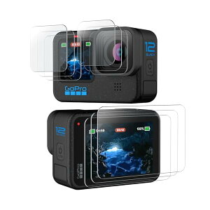 �y���������z�p GoPro Hero 12/11/10/9 Black �t�B���� �J���������Y�t�B�����t�� �����K���X�t�B����, �ȒP�ȃC���X�g�[��, HD�N���A, 3��+3��+3���Z�b�g