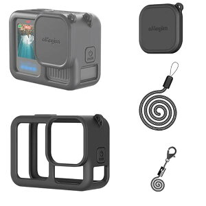 �y���������zGoPro HERO13 Black �Ή� �V���R���J�o�[ �ی�P�[�X HERO13 Black �A�N�Z�T���[/�V���R���P�[�X/�����h�~�X�g���b�v/�l�b�N�X�g���b�v/�����Y�L���b�v (4IN1 �Z�b�g) (Black)