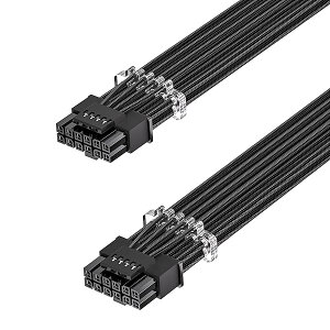 �y���������zPCIe 5.1 16�s�� GPU�d���P�[�u�� - 70cm 12V-2x6 PSU �X���[�u�P�[�u�� 600W �I�X-�I�X 12VH