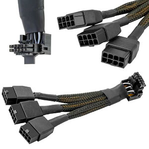 �y���������z16 AWG PCIE 5.0 12VHPWR 600W 3x8�s������16�s��(12+4�s��)�ւ�90�x���p�d���A�_�v�^�P�[