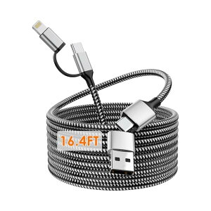 �y���������z���C�g�j���O/�^�C�vc �[�d�P�[�u�� 5M iphone �[�d�P�[�u�� 4in1 Type C to Lightning�P