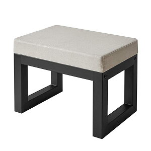 【送料無料】16インチ スモール フットスツール オットマン 長方形リネン フットレスト パッド入りシートとメタルレッグ付き モダンオットマン リビングルーム ベッドルーム 玄関 カウチ用