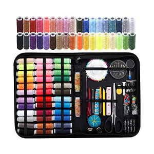 【送料無料】裁縫セット ソーイングセット 183点セット 38色縫い糸 裁縫道具 ポータブルミシンアクセサリー DIYアートソーイング 裁縫練習 衣類補修 刺繍 手芸 携帯便利 収納ケース付き 家庭