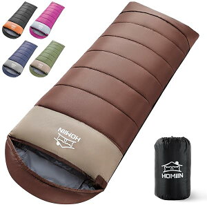 【送料無料】寝袋 シュラフ 冬用 夏用 封筒型 【足元に二重保温】オールシーズン 枕付き 軽量 コンパクト 1.8Kg 1.4Kg 1.0Kg 簡単収納 保温 防水 快適温度-5℃-25℃ キャンプ 登山 アウトドア 車中