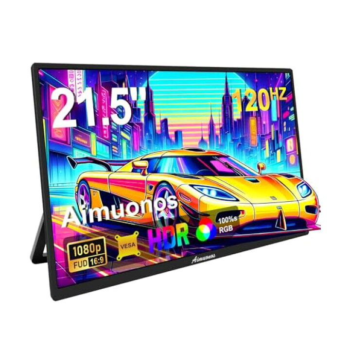 楽天市場】【送料無料】21.5インチポータブルモニター、1080Pモバイル 
