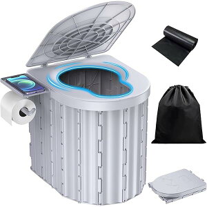 【送料無料】簡易トイレ 防災グッズ 耐荷重2倍アップ 200KGまで 家庭トイレと同じ高さ 緊急時も快適に 10年以上保存 折り畳み式 非常用携帯トイレ 災害用 トイレットペーパーフック 小物ホル