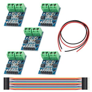 【送料無料】5個 L9110S DCステッパーモータードライバーコントローラーボード2.5-12V H-Bridgeとfor Arduino、デュポンケーブルオスからメス30 ピン、28AWGワイヤー