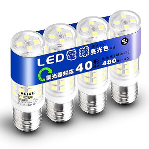 �y���������zLED�d�� ������Ή� 40W�`���� E17���� �����F 480lm E17 LED ���� 4W 6000K �~�j�N���v�g