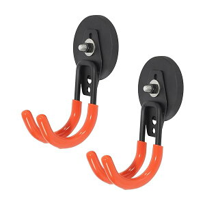 【送料無料】マグネットフック 66MM 2個セット J型フック 滑り止めコーティング付き ガレージ 浴室 庭などのシーンに適用