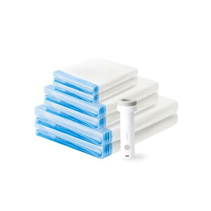 【送料無料】布団圧縮袋 (6枚セット(吸引専用電動ポンプ)) 120×100cm×2枚/60×80cm×2枚/40×60cm×2枚 布団圧縮袋 掃除機不要 旅行用 衣類 毛布 洋服 ふとん 特大サイズ 真空収納袋 電動エアポンプ 高