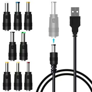 yzTJK USBP[u 8 in 1 DC 5V2AdP[u USB-ی ϊvOt DC[dR[h @ iCgCg ȂǂɓKp TCY 3.5*1.35mm 4.0*1.7mm 4.8*1.7mm 5.5*1.7mm 5