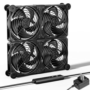 �y���������zNovonest ��p�t�@�� �É� �~�j�t�@�� ��@���^ ���C�� ��p�N�[���[ 5�i�K���ʒ��� 120mm DC12V 4�{�uU2DC4�v