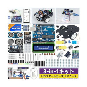 �y���������z3 in 1 IoT/�X�}�[�g�J�[/���[�j���O �X�^�[�^�[ �L�b�g���ɔ� Arduino IDE��Scratch�ɑΉ��A���{��̃I�����C���`���[�g���A���A192�A�C�e���A87�v���W�F�N�g�AESP8266��Arduino UNO�ɑΉ�
