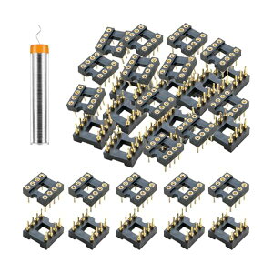 �y���������z30�� �ی^DIP-8 IC�\�P�b�g2.54mm�s�b�`8�s��IC�\�P�b�g�A�_�v�^�[�͂񂾕t���^�C�v�����b�L �܂�ɂ����A�����t�� �d�q����DIY�p