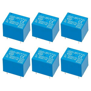�y���������z6�� PCB�p���[�����[ JQC-3F(T73), DC 3V�R�C��, 7A 240VAC, SPDT, 5�s��