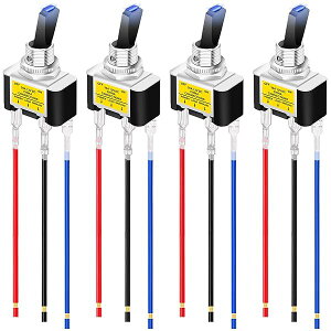 �y���������z4 �_���g�O���X�C�b�` DC 12V 30A�ASPST 3 �s���I���I�t�F LED �X�C�b�`�����ԃ{�[�g RV ���b�N�[�q���C���[�t��