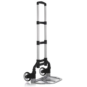 【送料無料】キャリーカート ハンドキャリー アルミ 台車 運搬キャリー 折りたたみ 2輪キャリーカート 高さ調節 軽量 静音 耐荷重70KG キャンプ アウトドア 引っ越し 災害時 買い物 旅行 固定