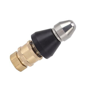 【送料無料】下水道ジェッターノズル 高圧下水管洗浄ノズル 管洗浄 逆噴射ノズル 回転ノズル スプレーノズル 1/4インチコネクタ 後穴噴射