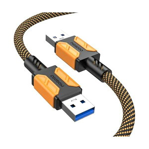 �y���������zUSB �����P�[�u�� USB 3.0 �P�[�u�� �^�C�vA-�^�C�vA �I�X-�I�X (1m) USB to USB�P�[�u�� HDD�G���N���[�W���A�J�����A�菑���{�[�h�ATV Box�A�J�����ADVD�v���[���[�A�v�����^�A���f����