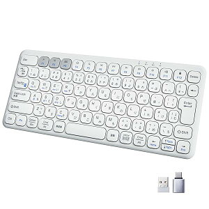 �y���������zEwin �L�[�{�[�h Bluetooth ���C�����X ���� 2.4GHz�iUSB���V�[�o�[�t���j�R���p�N�g Type-C�[�d�� JIS� ���{��z�� �É� ���^ �y�� �l�ԍH�w�݌v �}���`�y�A�����O �O��f�o�C�X�Ή� 